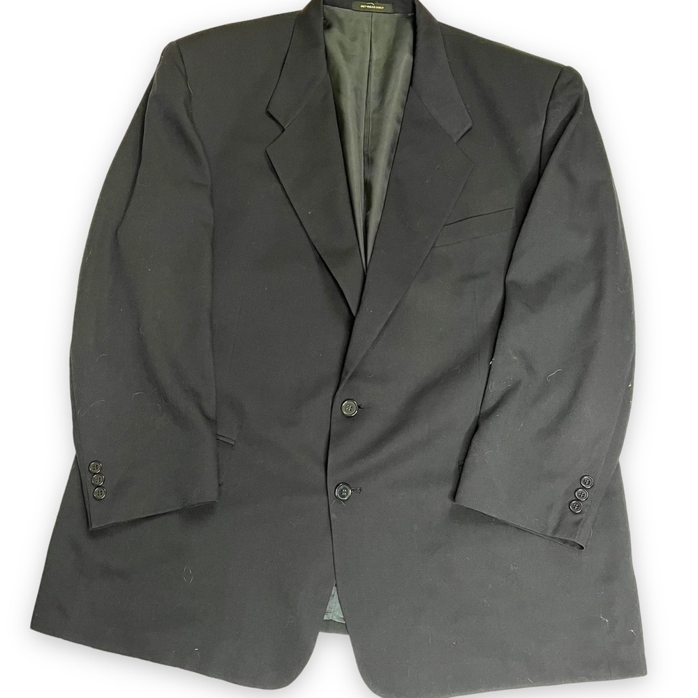 Vintage Givenchy Monsieur Blazer Size 48 2 Button Navy Blue Designer.
